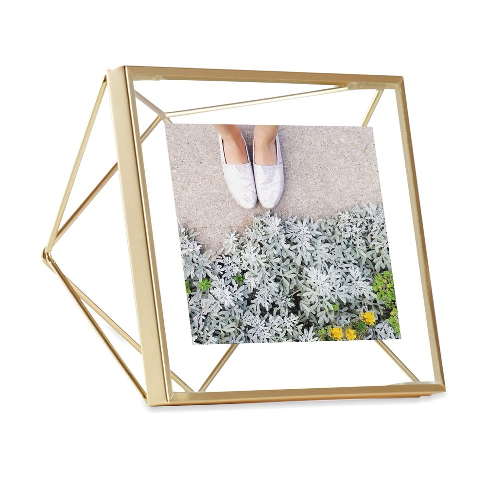 Geometric Gold Prism Photo Frame
